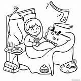 Cozy Pajama Party Coloring Page 32454 25666 sketch template