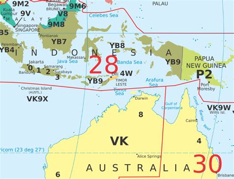 Ham Radio Regions Map