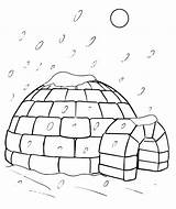 Igloo 1 Coloring Page  Free Printable Pages For Kids sketch template