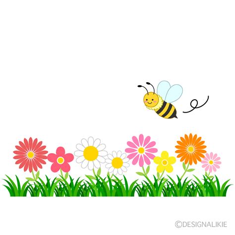 Honey Bee With Flower Clip Art