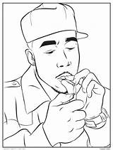 Drake Coloring Pages Smoking  Free Printable sketch template