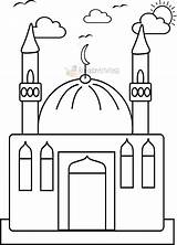 Cami boyama Sayfası  Dini Etkinlikler Boyama Kitabı Camiler sketch template