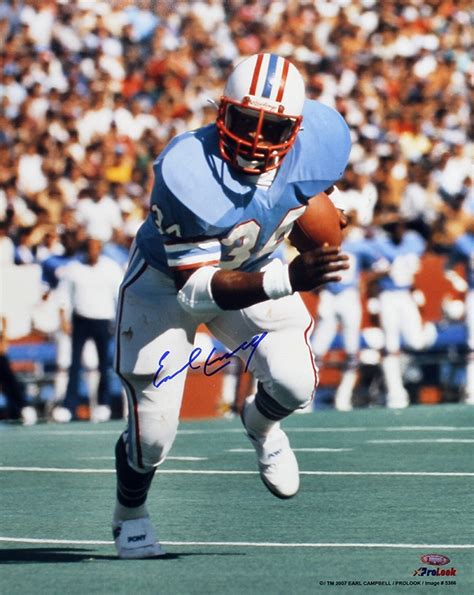 Earl Campbell Autographed Houston Oilers Running 16x20 Photo