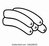 Coloring Book Children Sausages Stock Vector Royalty Free 1281208735  sketch template