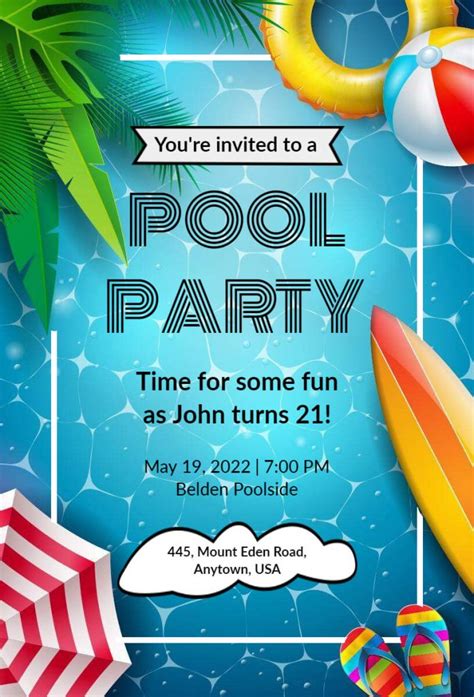 Pool Party Invitation Wording Kids - vrogue.co