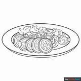Salad Coloring Page  Easy Drawing Guides sketch template