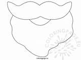 Santa Beard Template Printable  Coloring Page sketch template