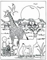 Grassland Animal Habitat Coloring Pages sketch template