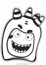 Oddbods Coloring Pages Pogo sketch template
