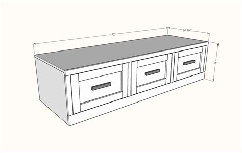 Mudroom Bench with Easy Drawers | Ana White