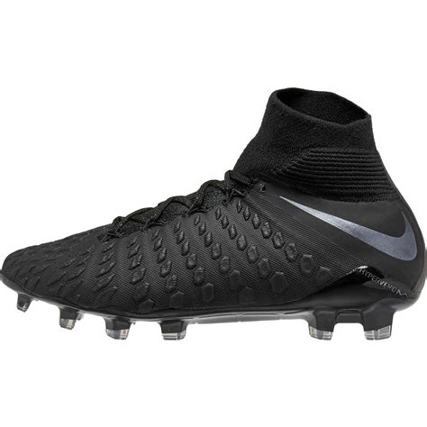 Nike Hypervenom Phantom 3 Elite DF FG - Black/Black - SoccerPro