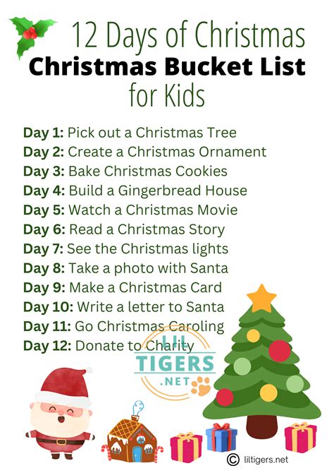 12 Days of Christmas Activities for Kids - Lil Tigers