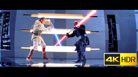 Obi-Wan Kenobi vs Darth Maul [4K HDR] - Star Wars: The Phantom Menace ...