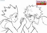 Best Friends Gon And Killua Coloring Page  Free Printable Pages sketch template