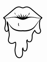 Lips coloring pages sketch template