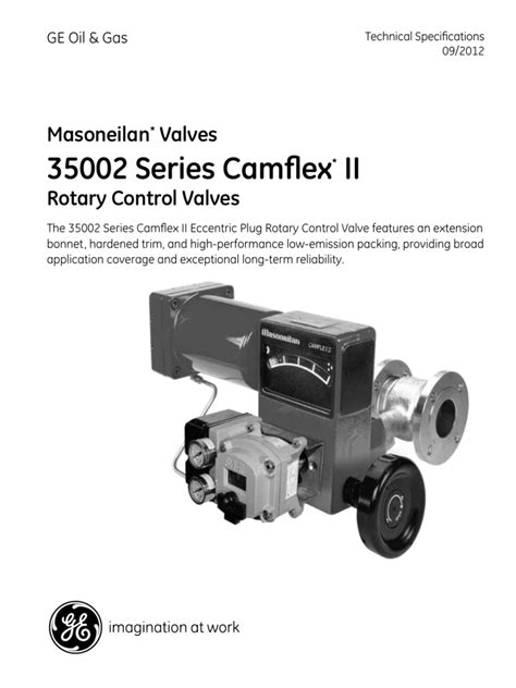 Masoneilan* Valves 35002 Series Camflex* II Rotary Control Valves