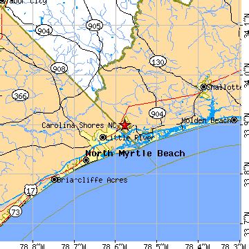 Carolina Shores, North Carolina (NC) ~ population data, races, housing & economy