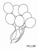 Up Balloons Coloring Page Pages sketch template