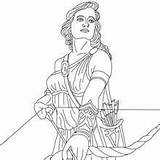 Artemis The Greek Goddess Of Hunting coloring pages  Hellokidscom sketch template