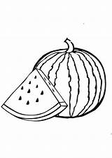 Watermelon And Melon Coloring Page sketch template