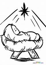 Baby Jesus  Coloring Pages For Kids sketch template