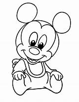Baby Minnie Mouse Coloring Pages sketch template