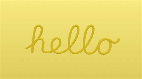 Download Minimalist Hello In Yellow Wallpaper | Wallpapers.com