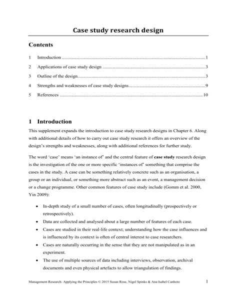 Case study research design