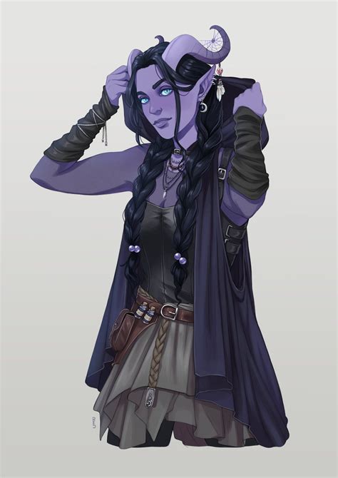 Rachel Denton 🌷 on Twitter | Tiefling female, Female character concept, Fantasy character design