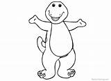 Barney Coloring Pages Simple Line Drawing  Free Printable sketch template