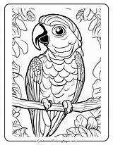 Parrot Coloring Pages 7 Free Printable  Cute Animals Coloring sketch template
