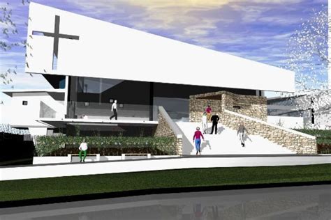 An architect’s impression of the new Catholic church at Ernest Street ...