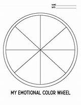 Emotions color wheel Printable  Effectmaz sketch template