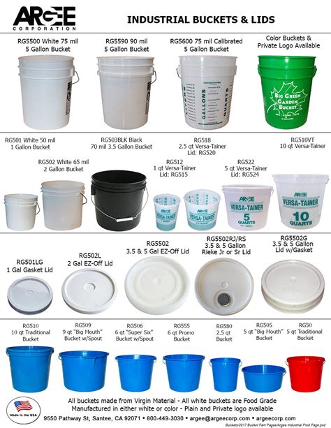 Industrial & Buckets – Argee® Corporation