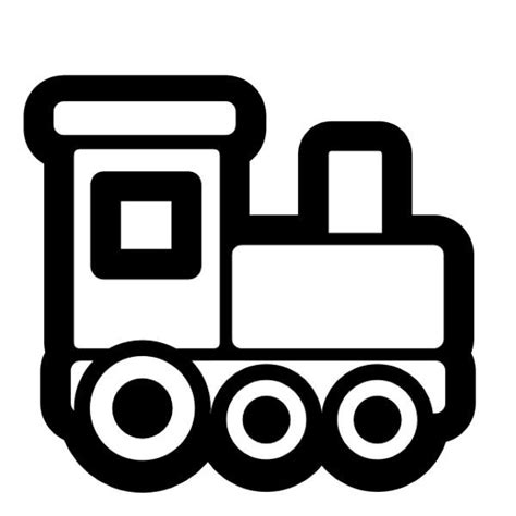 Toy train clipart black and white image #2920