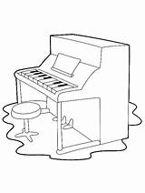Piano Coloring Pages sketch template
