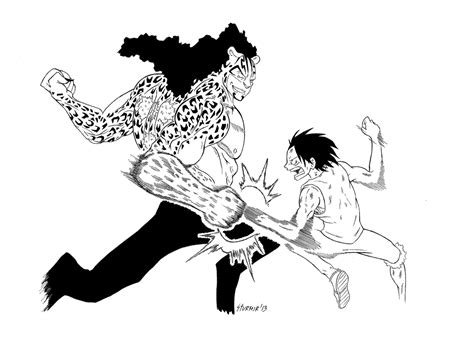 Luffy vs. Lucci by Sturmir on DeviantArt