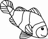 Clown Fish Coloring Page Printable sketch template