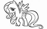 Fluttershy Coloring Pages Kids Pony Cartoon Printables Little Printable  sketch template
