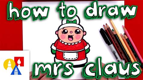 How To Draw Cartoon Mrs. Claus - YouTube