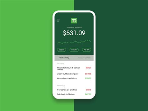 TD Bank // UI Concept // They Need An Update by Kyle Collins on Dribbble