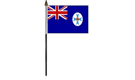 Queensland 6″ x 4″ Hand Waving Flag | Emblems Gifts Ltd