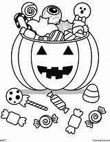 Halloween Candy Coloring Page sketch template