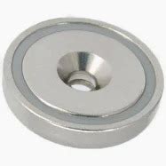 Pot Magnet 48mm Dia with countersunk 8.5mm centre hole