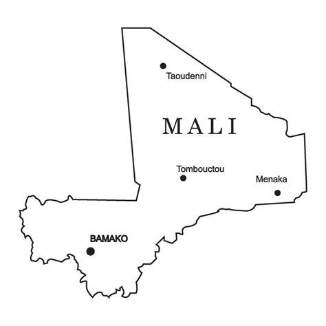 Mali country map 46659013 Vector Art at Vecteezy