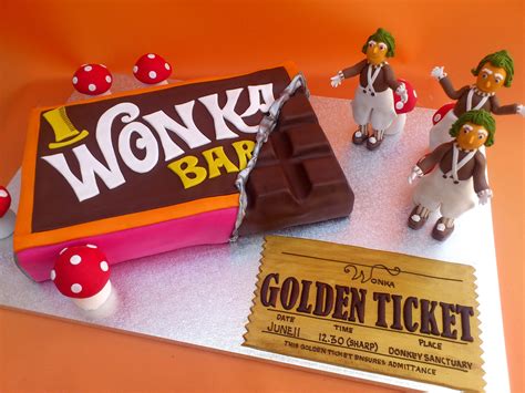 Willy Wonka Chocolate Bar Novelty Cake With Oompa Loompas « Susie's Cakes