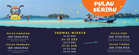 Paket Wisata Open Trip Jelajah Pulau dan Kepulauan Seribu | Explore Seribu Pulau Indonesia