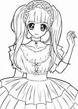 Anime Girl Coloring Pages Free Printable For Kids  6b sketch template