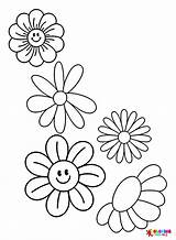 Daisy Flowers Simple Coloring Page  Free Printable Pages sketch template