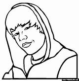Justin Bieber Coloring Page  Online sketch template